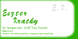 eszter kratky business card